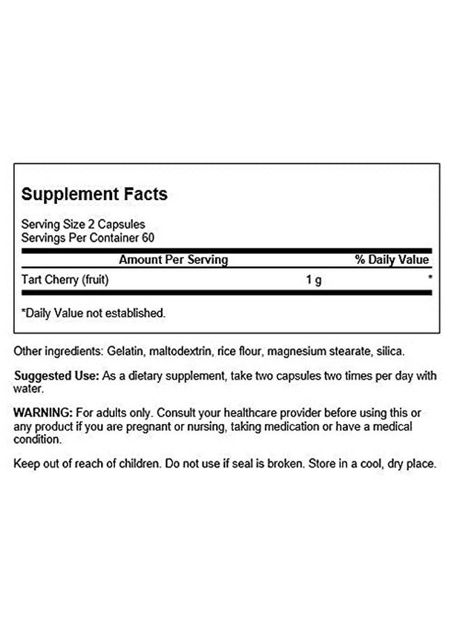 Swanson Tart Cherry 500 mg 120 Caps (2 Pack) - Image 3