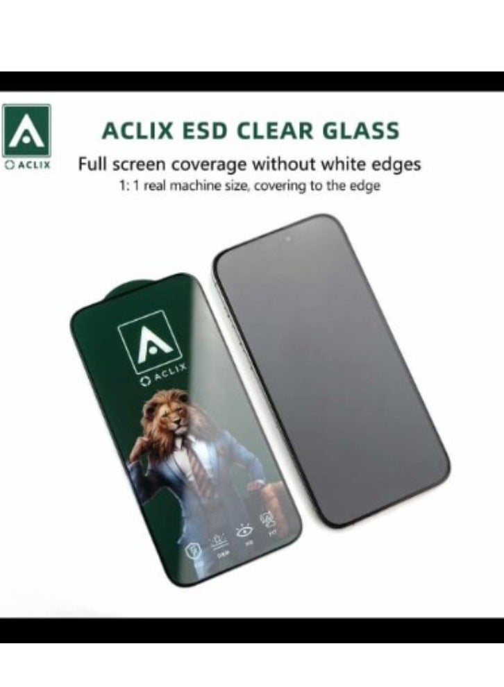 ACLIX Apple iPhone Anti-Spy Privacy Glass Screen Protector 5D+ 9H Tempered Glass Black - Image 5
