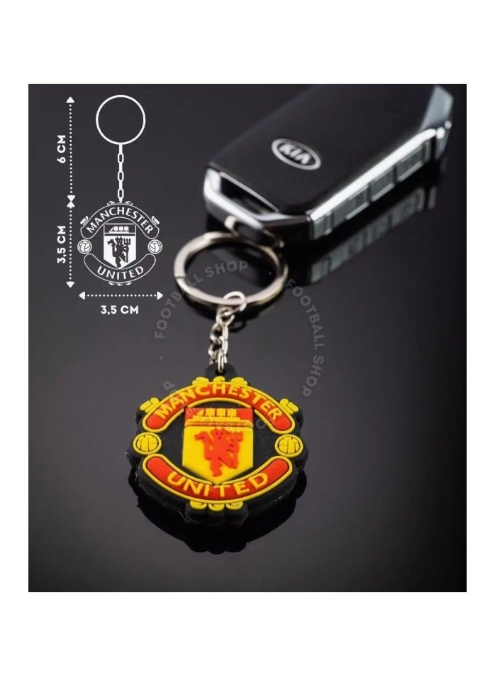 MARIO DRAFTS Manchester United Football Club Official Logo Keychain, Metal Ring with Team Crest Pendant - Image 3