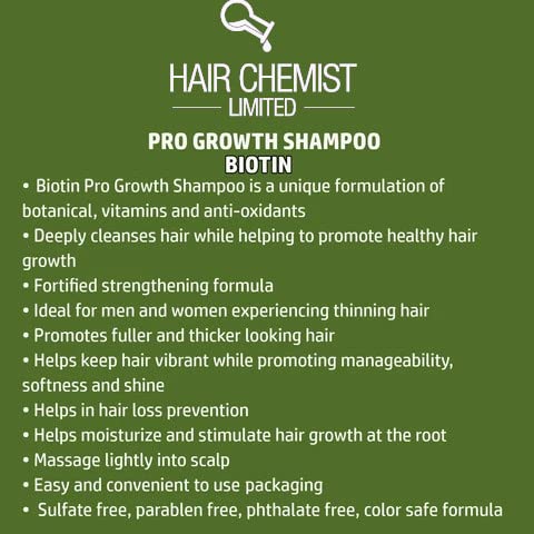 Hair Chemist Biotin Pro-Growth Shampoo & Conditioner Set - Includes 33.8oz Shampoo & 33.8oz Conditioner - Image 4