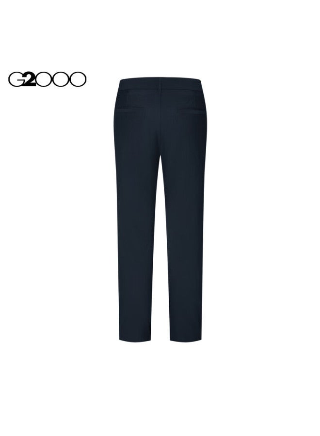 G2000 Mall-matching Knitted Fabric Versatile Casual Pants Long Trousers, Indigo Blue, Size 32 - Image 1