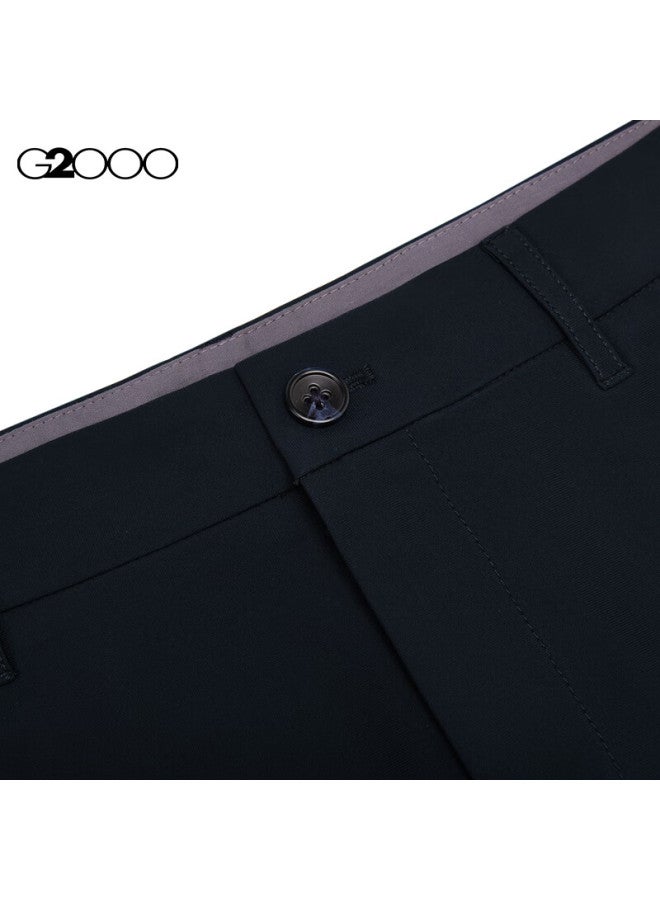G2000 Mall-matching Knitted Fabric Versatile Casual Pants Long Trousers, Indigo Blue, Size 32 - Image 2