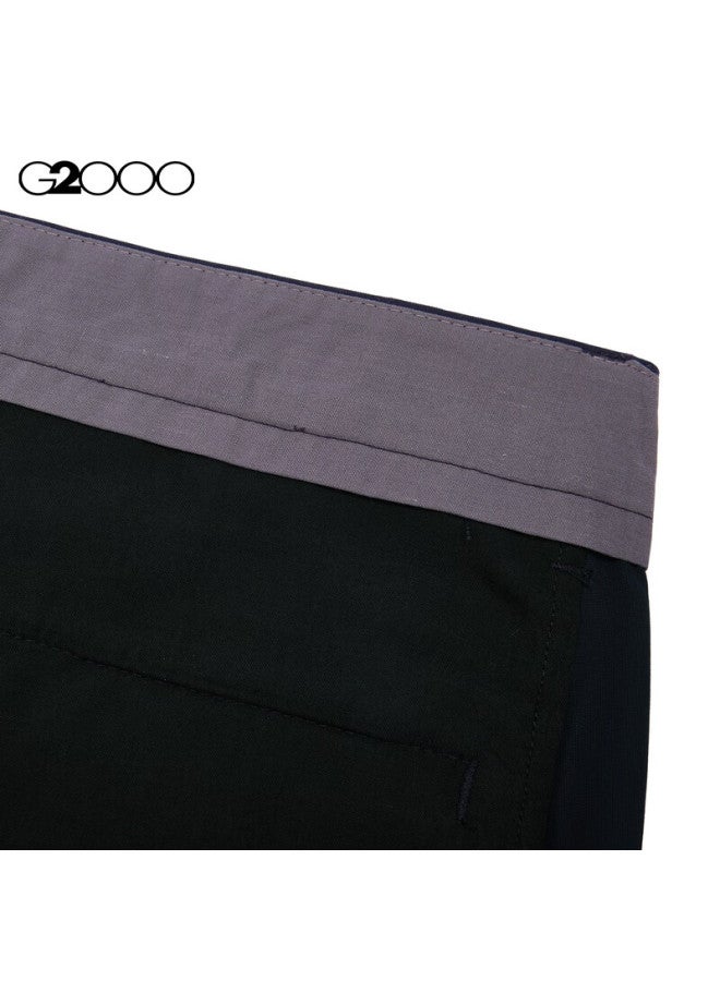 G2000 Mall-matching Knitted Fabric Versatile Casual Pants Long Trousers, Indigo Blue, Size 32 - Image 5