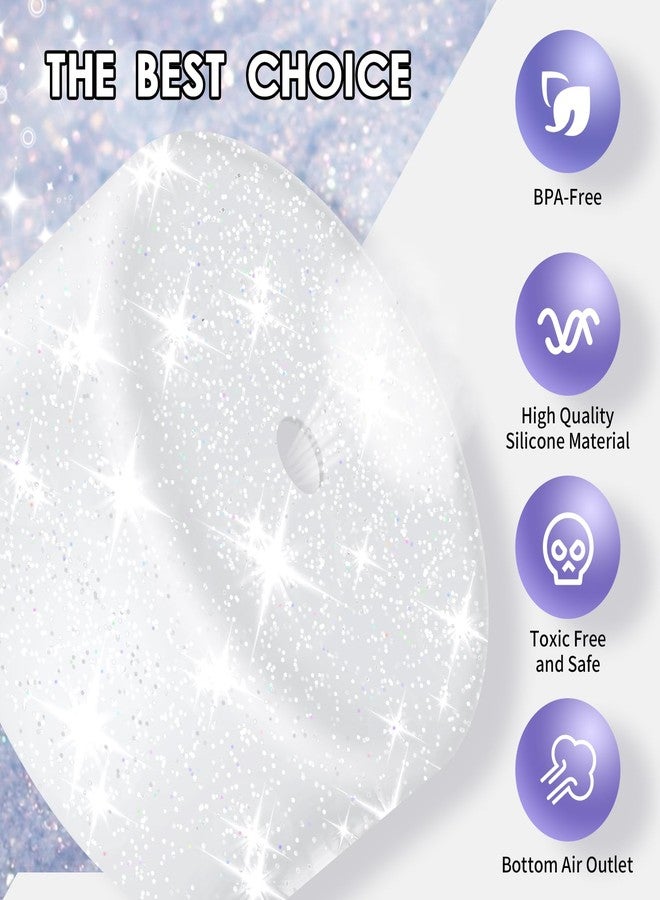 BKBY Protective Glitter Silicone Boot Compatible with Owala 24oz 32oz 40oz, Bling Cup Sleeve Bottom Bumper Cover Compatible with Owala FreeSip, Twist, or Flip Stainless Steel Water Bottles - Image 4