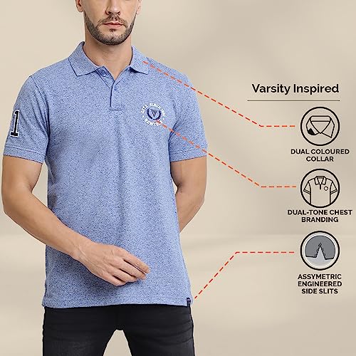 Van Heusen Men's Solid Regular Fit T-Shirt (70017_Fig Wine Jaspee_M) - Image 2