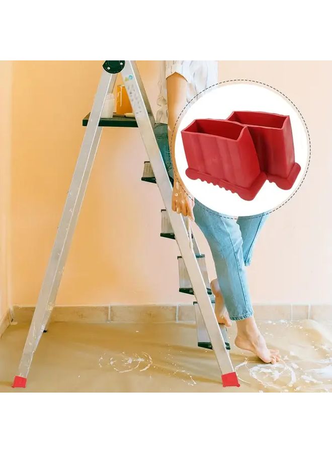 2pcs Heavy Duty Non Slip Folding Ladder Foot Pads Anti Skid Stair Leg Cushion Bumpers - Image 1
