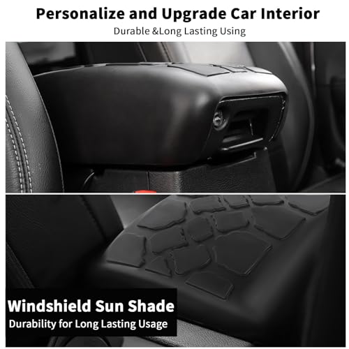 HTHE Center Console Armrest Cover Fit for 2018-2024 Jeep Wrangler JL JLU & Jeep Gladiator JT, Armrest Storage Soft Mat Pet Antiscrach Mat Cover - Image 4