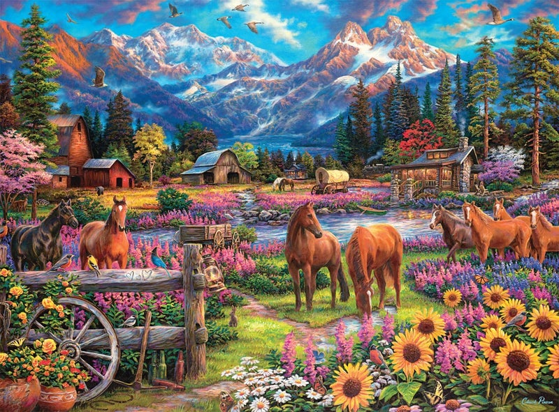 Buffalo Games - Chuck Pinson - Free to Roam - 1000 Piece Jigsaw Puzzle for Adults -Challenging Puzzle Perfect for Game Nights - Finished Size is 26.75 x 19.75 - Image 2
