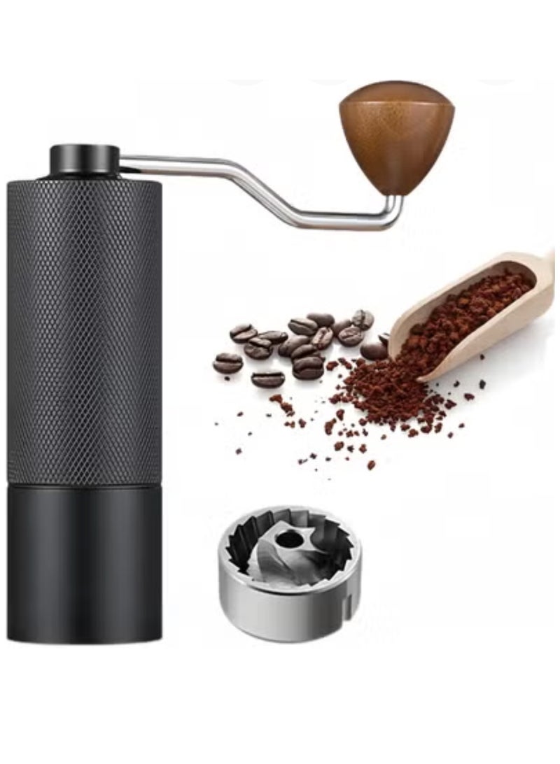 Red Leaf Coffee Bean Grinder - Aluminum Alloy Manual Grinder - Heptagonal Conical Burr Grinder - High Quality Hand Grinder - Image 1