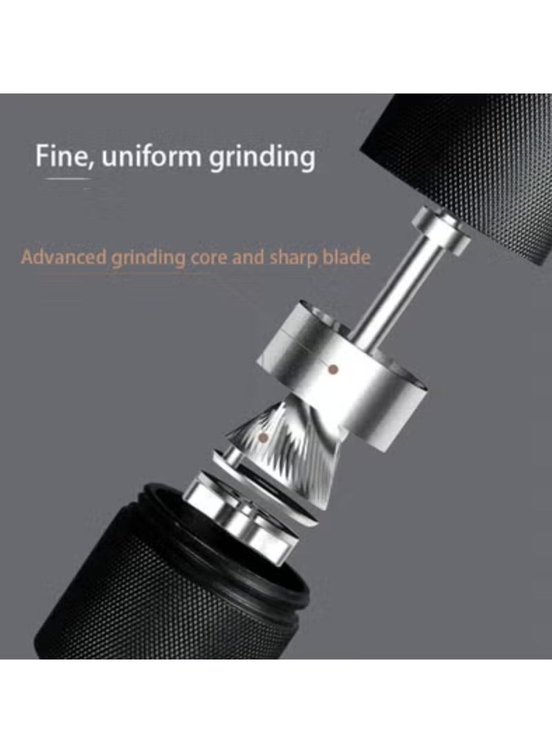Red Leaf Coffee Bean Grinder - Aluminum Alloy Manual Grinder - Heptagonal Conical Burr Grinder - High Quality Hand Grinder - Image 2