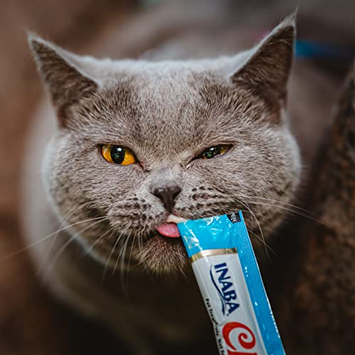 INABA Churu Cat Treats, Grain-Free, Lickable, Squeezable Creamy Purée Cat Treat/Topper with Vitamin E & Taurine, 0.5 Ounces Each Tube, 24 Tubes (4 per Pack), Tuna with Chicken Recipe - Image 2