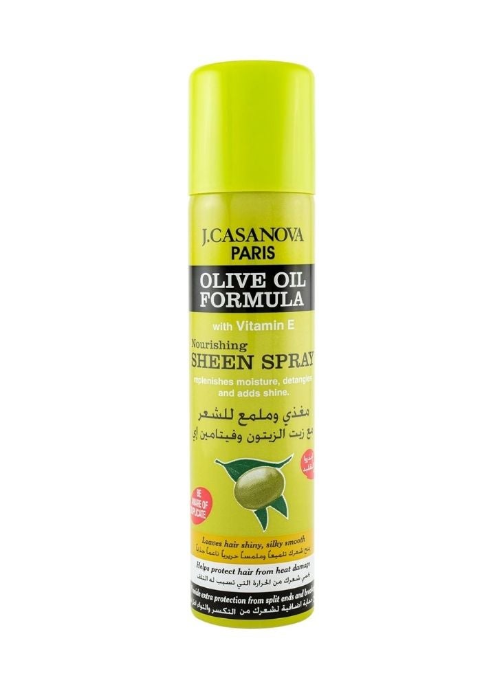 Premium J Casanova Olive Oil Spray - Nourishing Shine & Heat Protection with Vitamin E (300 ml)