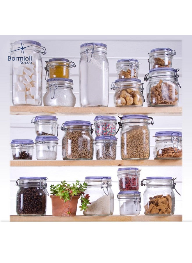 Bormioli Rocco Fido Collection, 2 Pack, 50.75 Oz. Food Storage Glass Jars, Airtight Rubber Seal & Glass Lid, With Stainless Wire Clamp, Made In Italy. - Image 3