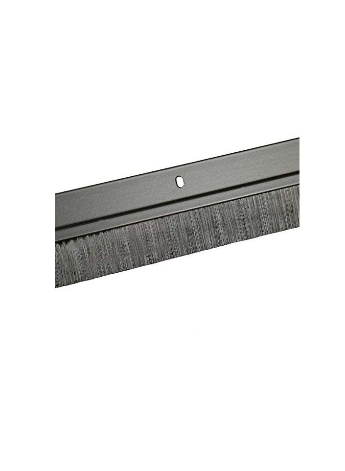 ROBUSTLINE Robustline Door Bottom Brush Seal with Frame, Black, 120cm, Aluminium  - Image 2