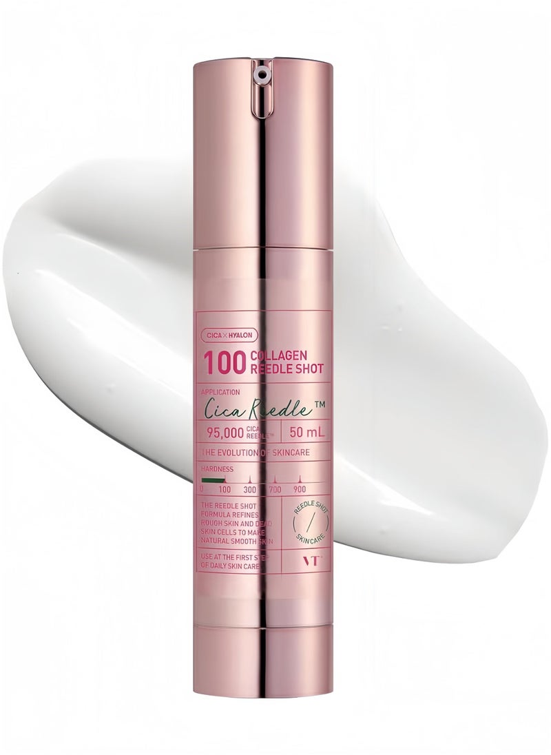 VT COSMETICS Collagen Reedle Shot 100 Essence ï¼ Face Microneedling Serum Essence for All Skin Type, 50ml - Image 1