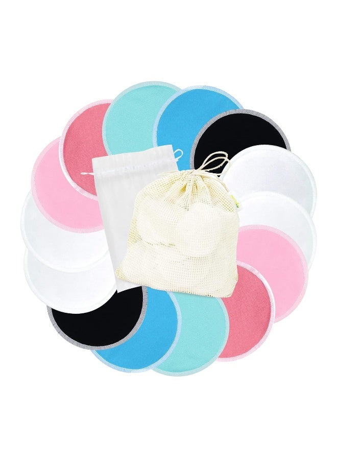 Wegreeco Nursing Breast Pads (14 Pack) + Laundry Bag & Travel Storage Bag, 4.7 inch Option - Washable & Reusable Breastfeeding Nursing Pads (Gentle, Large, Daytime Use) - Image 1