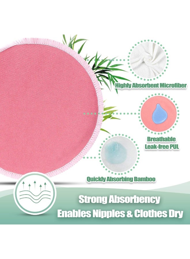 Wegreeco Nursing Breast Pads (14 Pack) + Laundry Bag & Travel Storage Bag, 4.7 inch Option - Washable & Reusable Breastfeeding Nursing Pads (Gentle, Large, Daytime Use) - Image 3