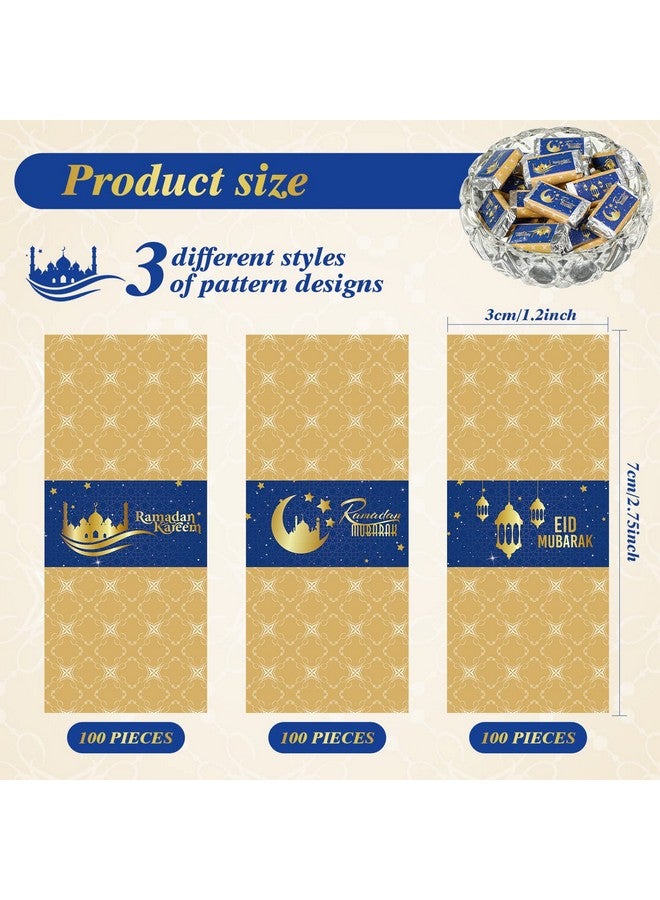 Teling 300 قطعة ملصقات تغليف حلوى عيد مبارك الصغيرة ملصقات حلوى رمضان ملصقات حلوى رمضان كريم لعيد الفطر زينة إسلامية مسلمة لاحتفالات رمضان - Image 4