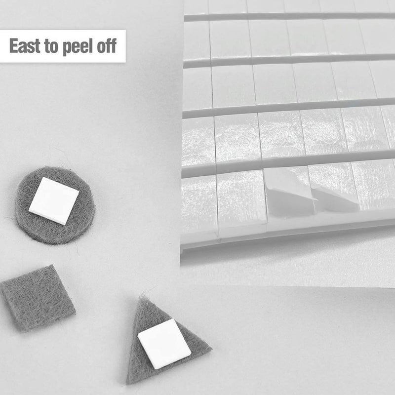 ACFELLE 1000 Pieces 3D Foam Dots Dual-Adhesive Square, 0.4inch Double Sided Pop Dots Sticky Mount Tape for Craft DIY Art or Office Supplies, Shockproof Buffer Adhesive Foam, 4 Sheets - Image 4