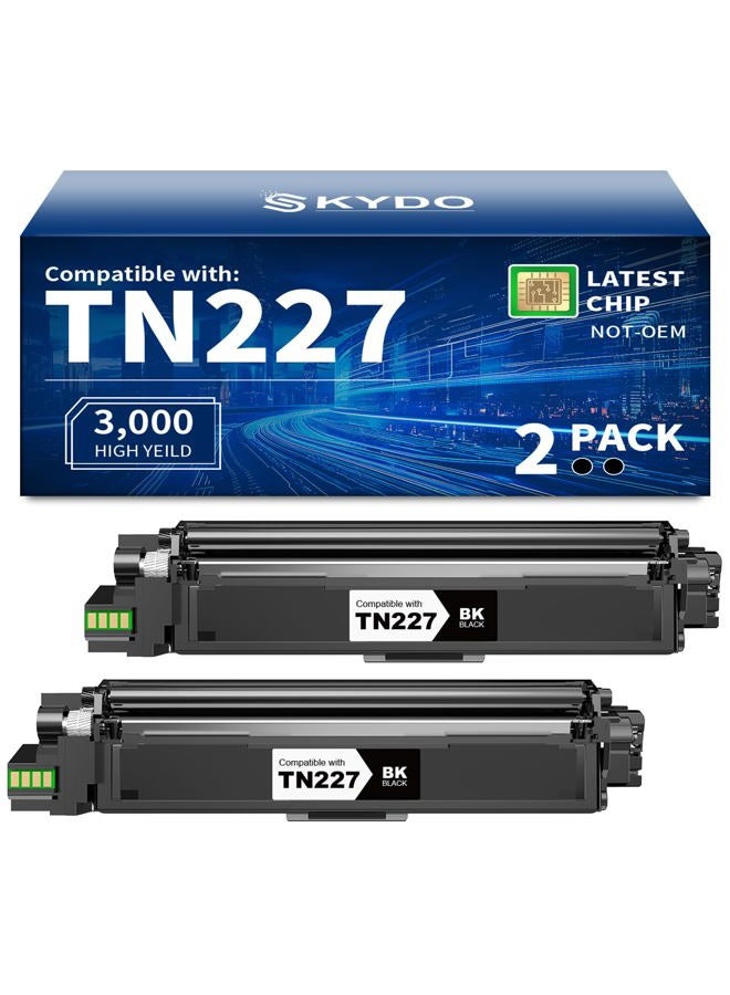 Skydo TN-227 TN227 BlackToner Cartridge Compatible with Brother TN-227 TN227 TN-223BK Toner Cartridge - Image 1