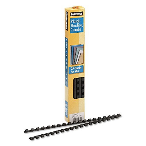 Fellowes 1/4in Black Binding Combs (25 Pack) - Image 3