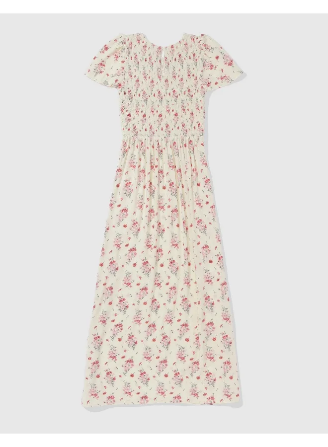 Aerie Floral Smocked Bodice Dress