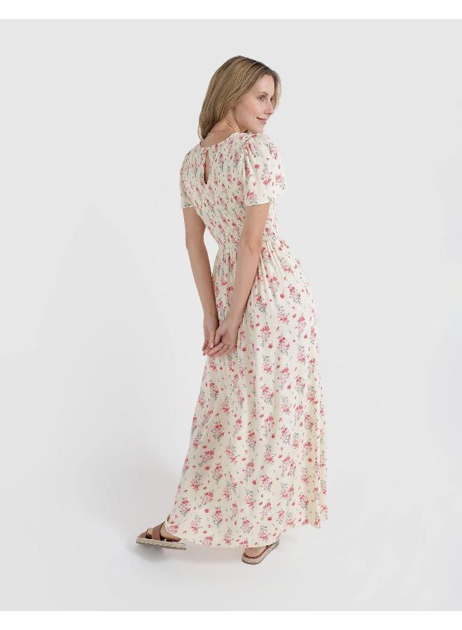 Aerie Floral Smocked Bodice Dress - Image 4