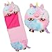 Happy Nappers Pillow  Sleepy Sack Medium  Rainbow Unicorn  54 x 20 Plush Animal Character 2in1 Pillow Sleeping Bag Play Kids Ages 3 - Image 4