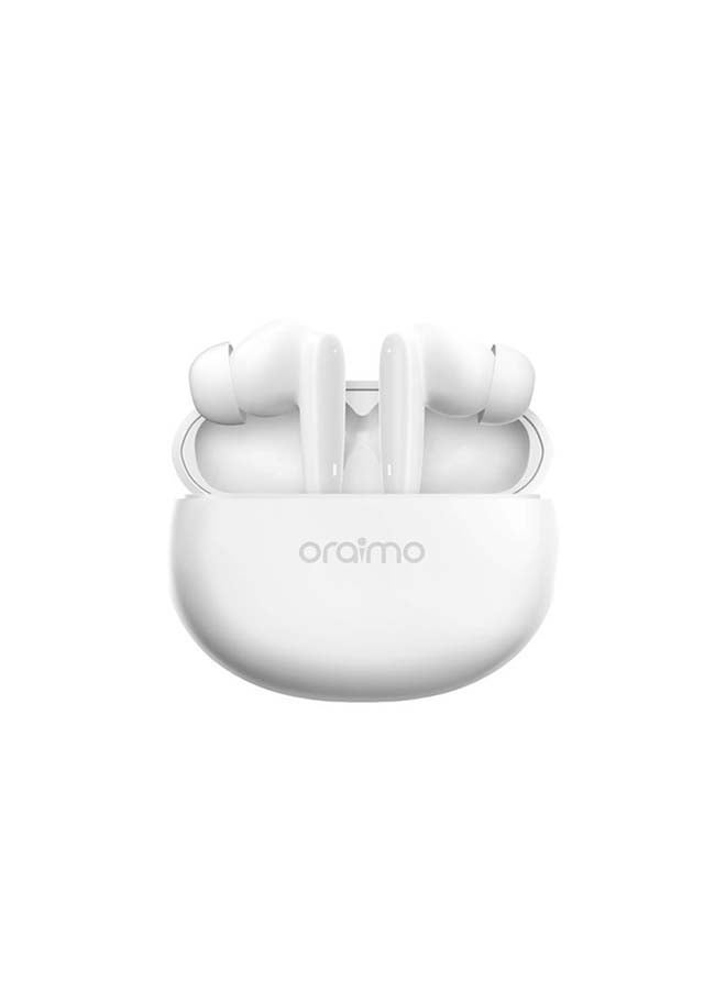 Oraimo TWS Riff OEB-E02D Bluetooth 5.0 Earbuds Built-in Mic and Stereo Bass Sound White - Image 1