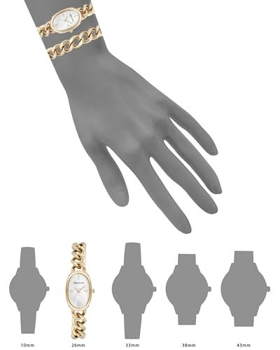 Anne Klein Womens Chain Bracelet Watch Set - Image 3