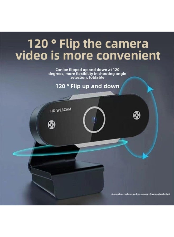 Home Desktop Computer Camera Live HD Camera Head Usb Notebook External Video Conference Friends-Color:Upgraded Version☆Black 480p★[automatic Focus + Built-in Microphone] Comes With Triangular Stand  - Image 3