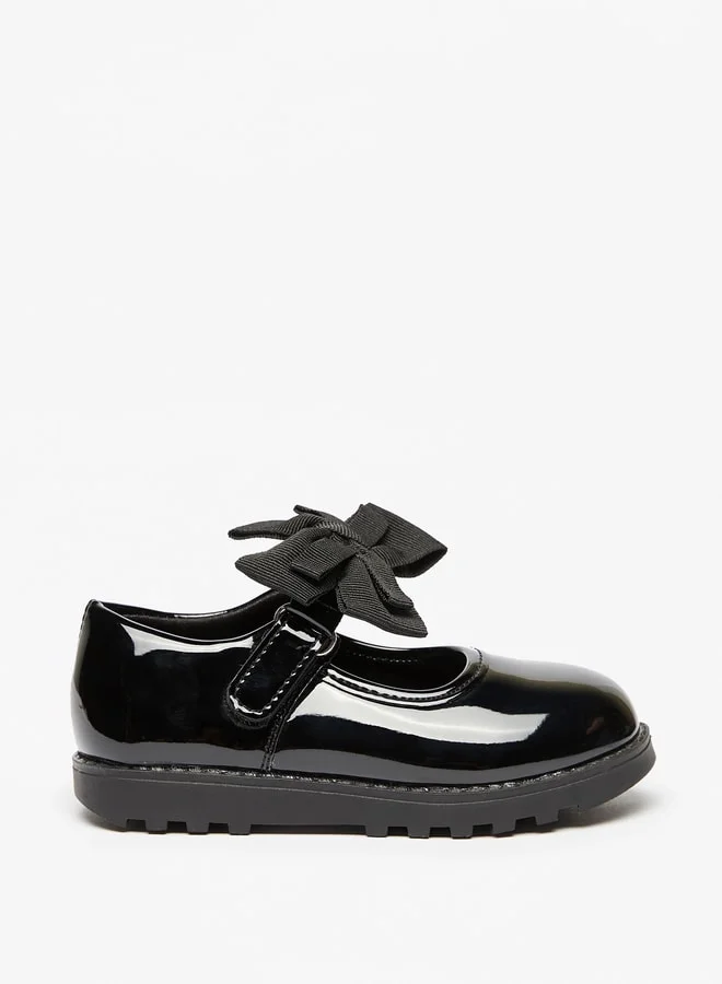 JUNIORS Solid Mary Jane Shoes with Bow Accent