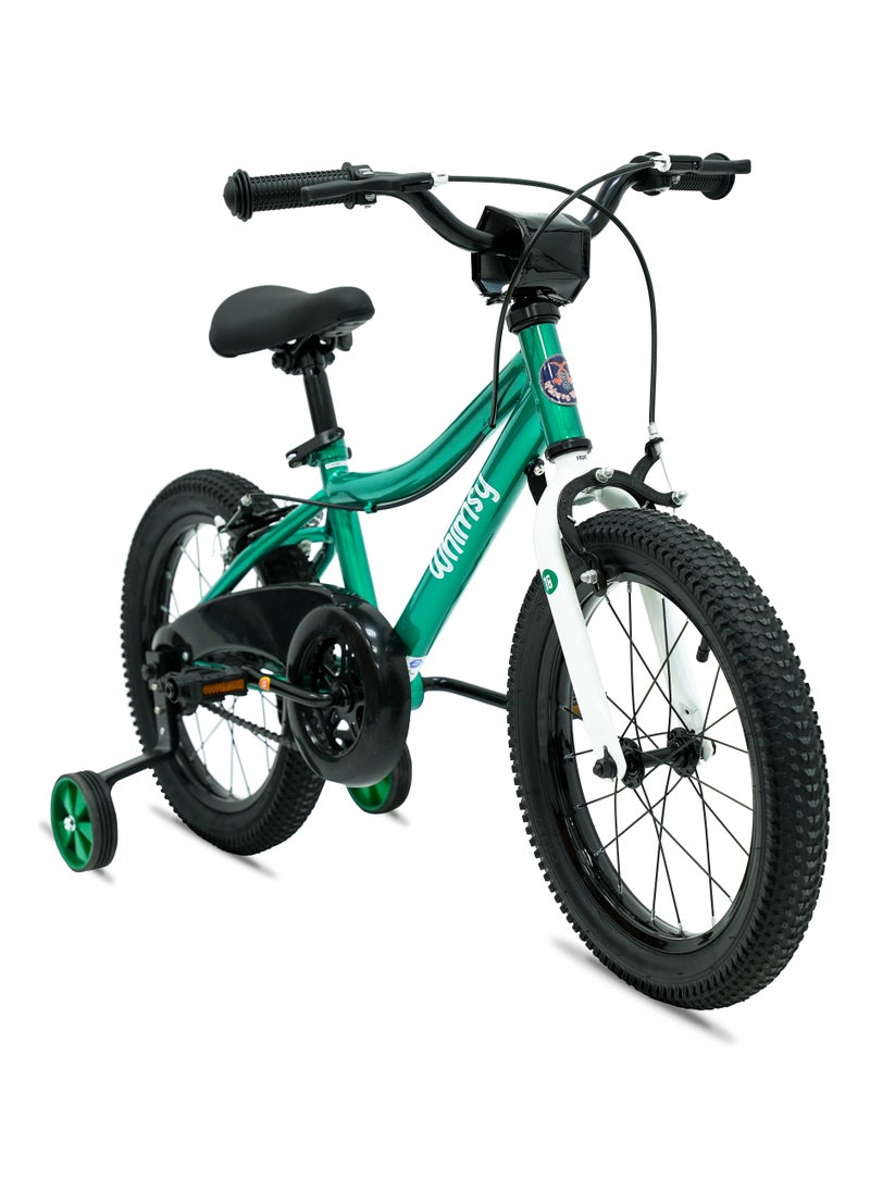Whimsy Whimsy - Classic 16" Kids Bike  2-Minute Assembly, Handbrake, Child-Friendly Cycle, Adjustable Saddle - Green  - Image 2