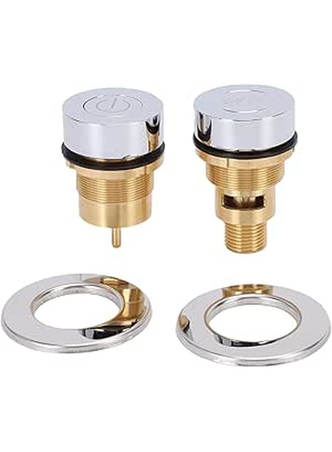 39mm Copper Push Button Air Switch Kit for Garbage Disposal Sink Top - Image 1