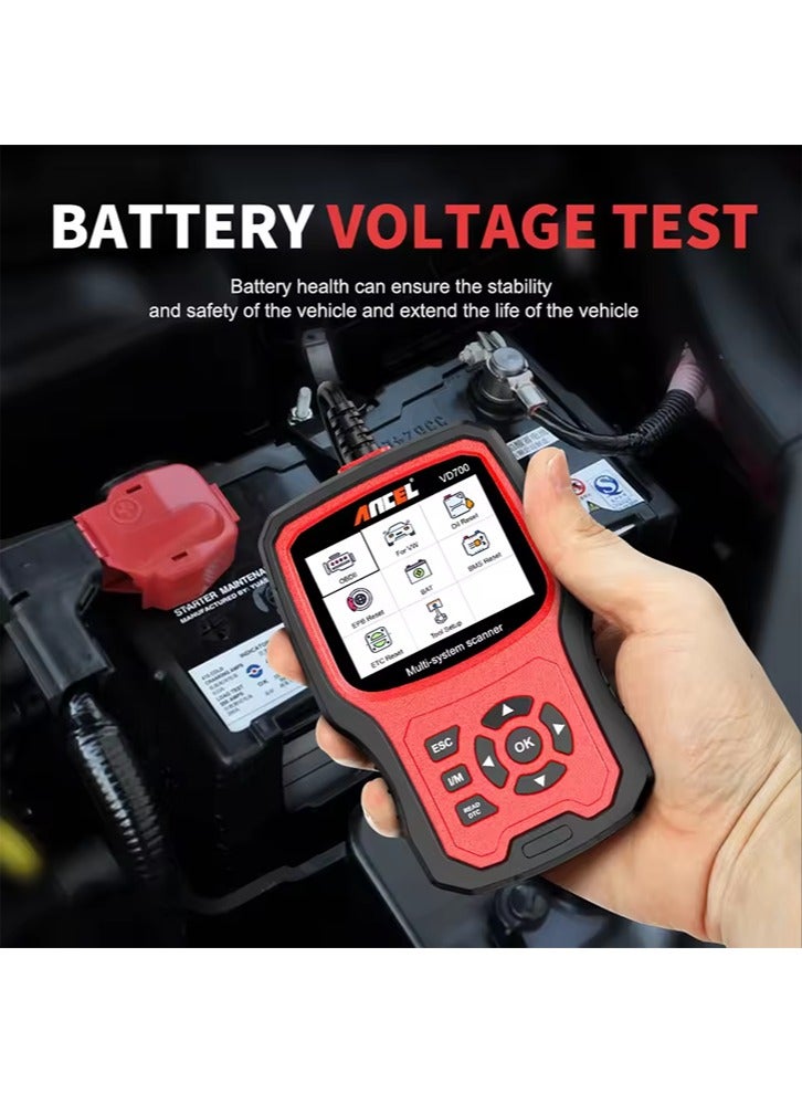 Ancel ANCEL VD700 Professional OBD2 Scanner for VW for Audi for Seat for Skoda Oil EPB SAS TPMS Reset Full System Code Reader - Image 4