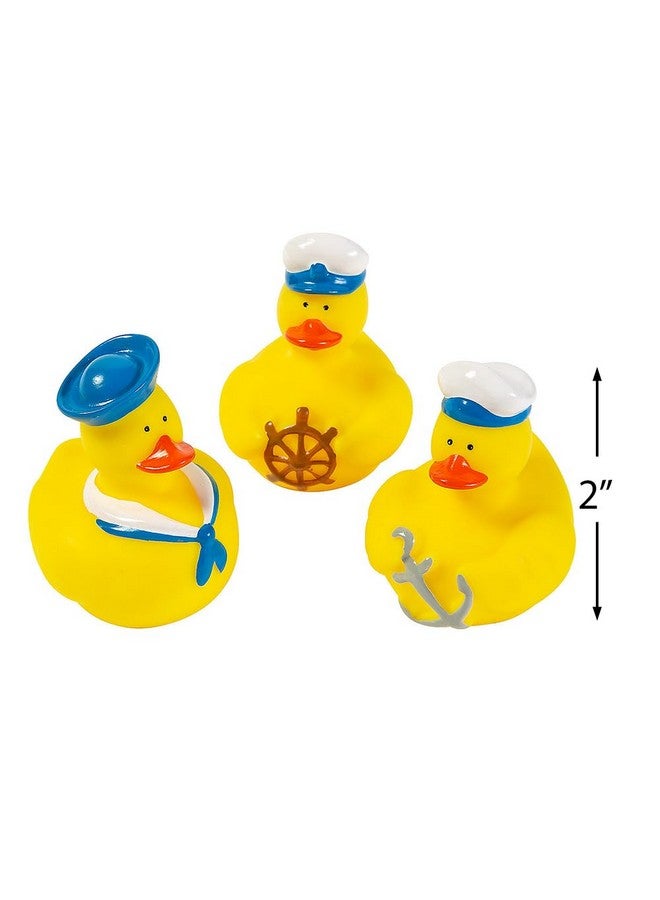 Fun Express Nautical Sailor Hat Rubber Ducks (Set of 12 Duckies) Party Favors and Supplies - VBS Vacation Bible School Supplies/Decor - Image 3