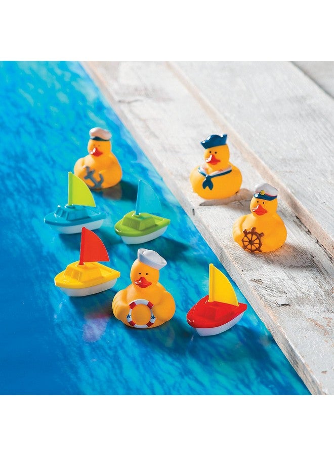 Fun Express Nautical Sailor Hat Rubber Ducks (Set of 12 Duckies) Party Favors and Supplies - VBS Vacation Bible School Supplies/Decor - Image 2