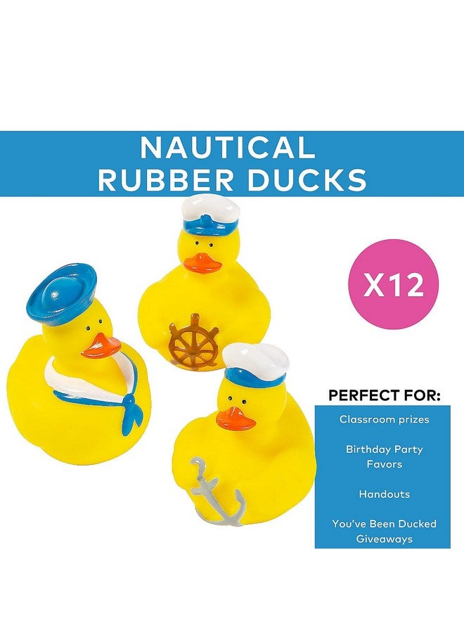 Fun Express Nautical Sailor Hat Rubber Ducks (Set of 12 Duckies) Party Favors and Supplies - VBS Vacation Bible School Supplies/Decor - Image 4