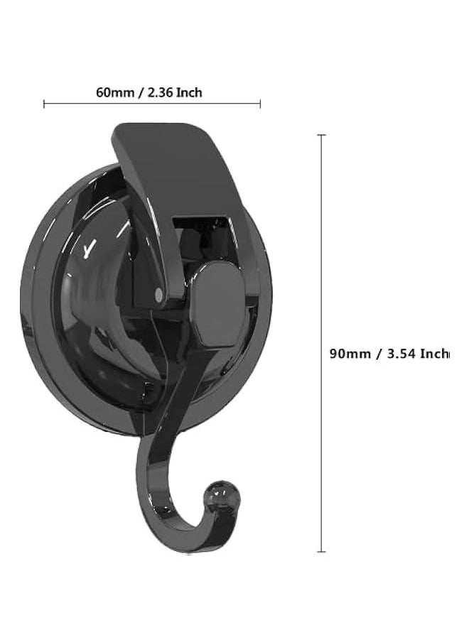Generic - Suction Cup Hooks for Shower, Heavy Duty Vacuum Shower Hooks for Inside Shower, Gun Silver-Plated Plished Super Suction for Kitchen Bathroom Restroom, 6 Pack - Image 1