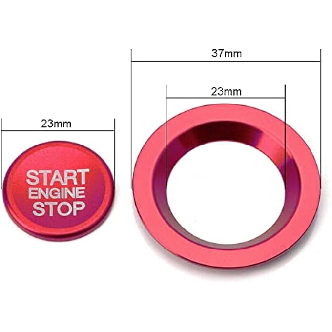 ريحني مفتاح تشغيل محرك السيارة بدون مفتاح مع حلقة زينة لسيارة جاكوار Xf Xj Xe FPace FType لسيارة رينج روفر إيفوك سبورت - Image 3