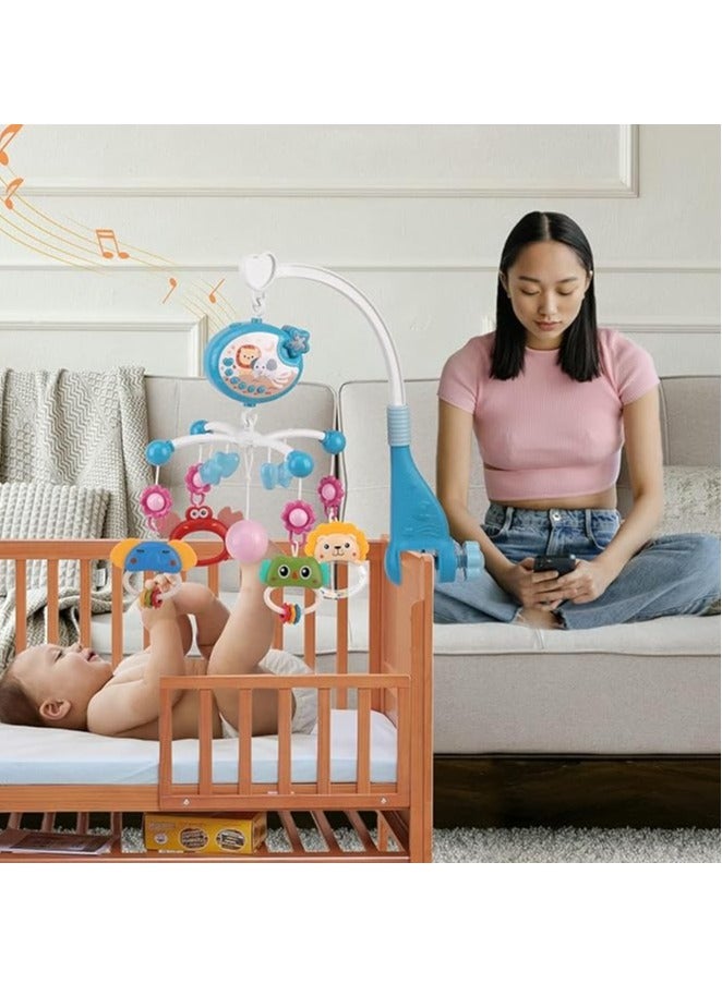 Baby Cot Mobile With Musicial, Lights, And Remote Control (Pink) - Image 3