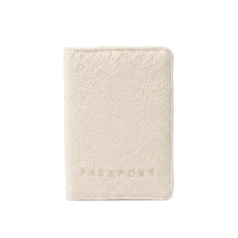 Pan Home Byron Crinkle Cotton Passport Holder 10x14cm - Natural - 262PSF9900057 - Image 4