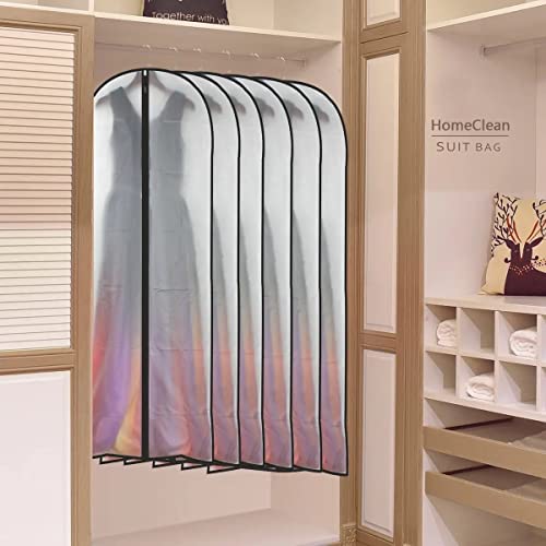 HomeClean Dress Bags for Hanging Clothes12 PCS Transparent Waterproof Dustproof Bags for Wardrobe Storage Coat Covers for Closet Full Zipper Garment Bags for Long Dress Costumes Gowns Coats 24''x60'' - Image 5