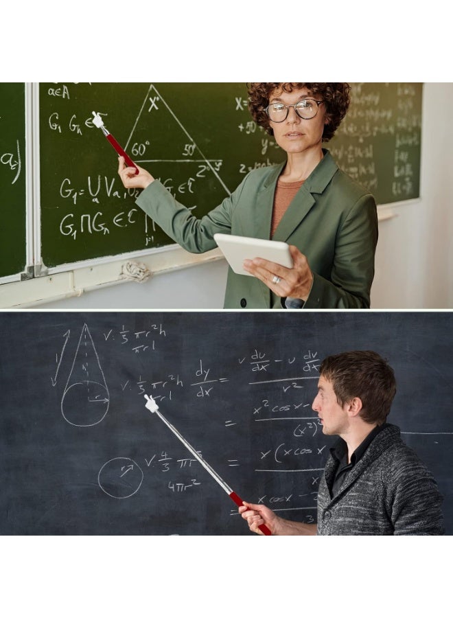 Meetion 2 Pcs Telescopic Teacher Pointer Finger, Mini Retractable Hand Pointer Teacher Pointers for Classroom, Extendable Pointer Finger Pointer Stick Elementary School Kindergarten Teacher Supplies (Red) - Image 5