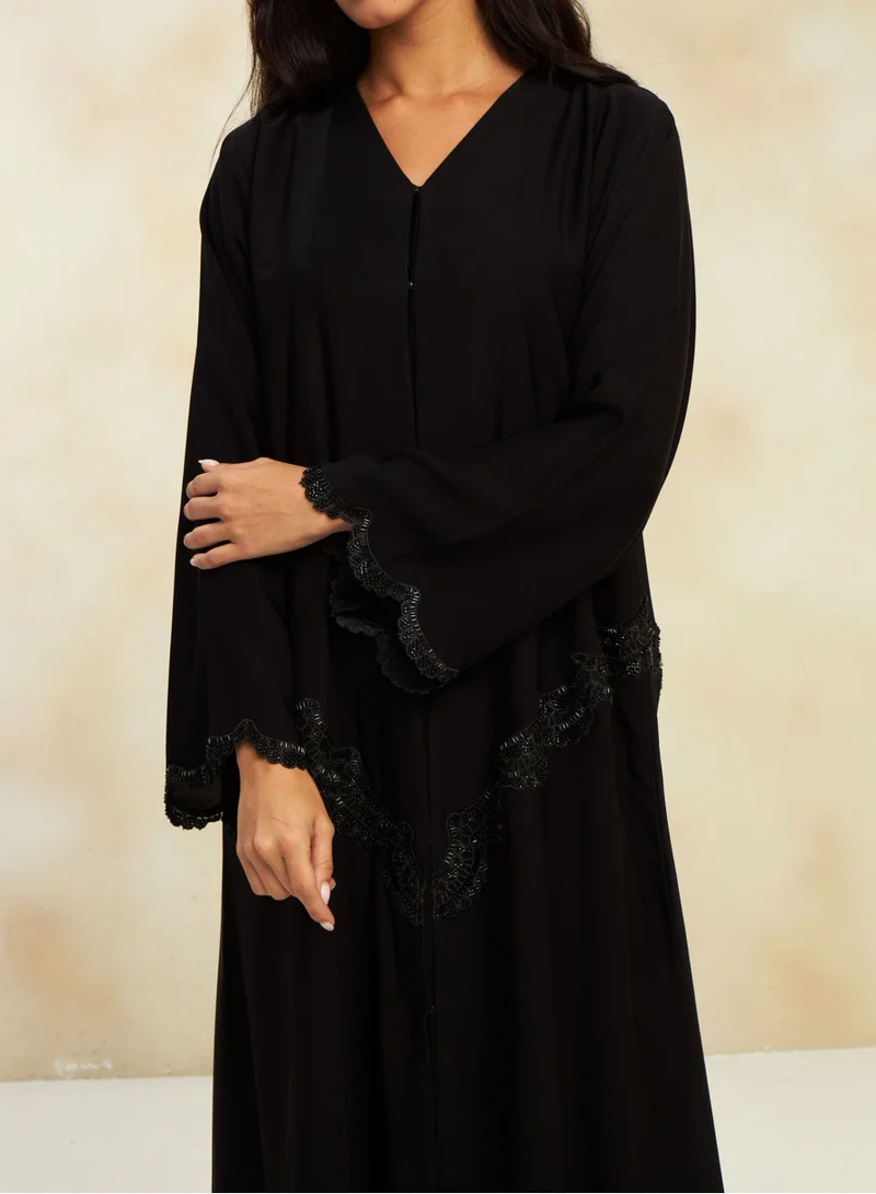 TELAL FEMINA MIDNIGHT BLOOM ABAYA