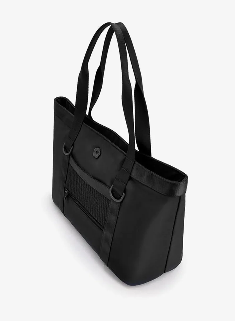 Missy Solid Tote Bag With Zip Closure