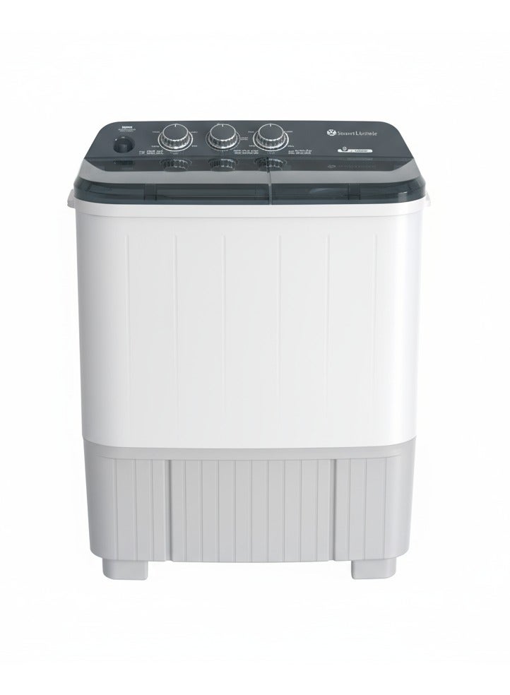 سمارت اليكتريك غسالة سمارت الكتريك نصف أوتوماتيكية تحميل علوي مزدوج بسعة 10 كيلو جرام، بدون ضوضاء، عالية الجودة، سهلة النقل، - Image 1