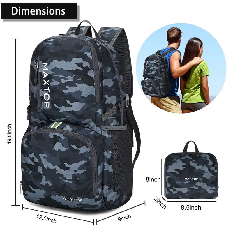 MAXTOP 40/50L Lightweight Packable Backpack for Hiking Traveling Camping Water Resistant Foldable Outdoor Travel Daypack - Image 2