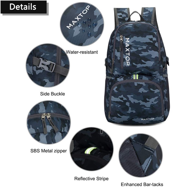 MAXTOP 40/50L Lightweight Packable Backpack for Hiking Traveling Camping Water Resistant Foldable Outdoor Travel Daypack - Image 4