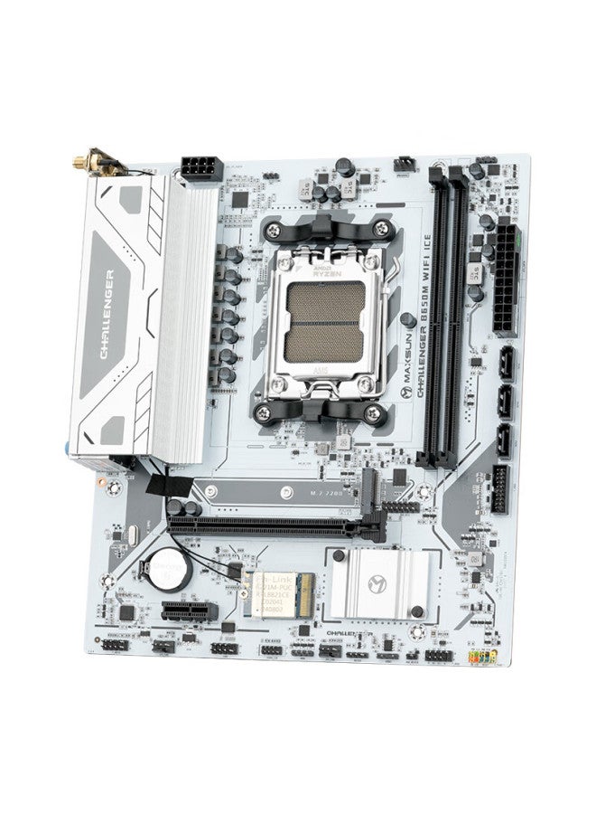 Maxsun Ms-challenger B650m Wifi Ice Motherboard Supports Ddr5, Compatible With Amd Cpu Am5 7500f/7900x/7700x/7600x - Image 3
